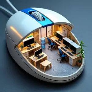 دانلود عکس با کیفیت دفتر کاری درون ماوس کامپیوتر