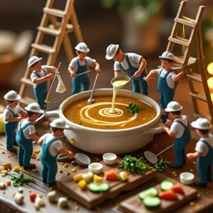 دانلود عکس با کیفیت وقتی سوپ به پروژه مهندسی تبدیل می‌شود