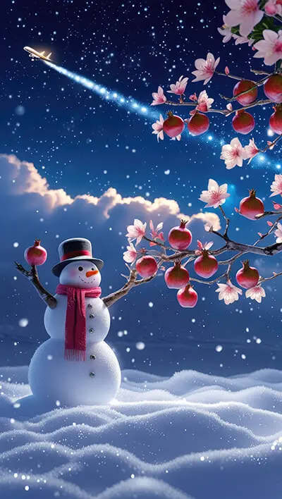 دانلود عکس با کیفیت آدم برفی در کریسمس