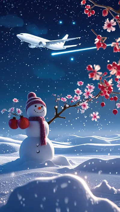 دانلود عکس با کیفیت آدم برفی در کریسمس 