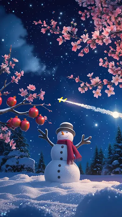 دانلود عکس با کیفیت آدم برفی در کریسمس