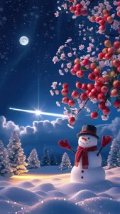 دانلود عکس با کیفیت شب برفی