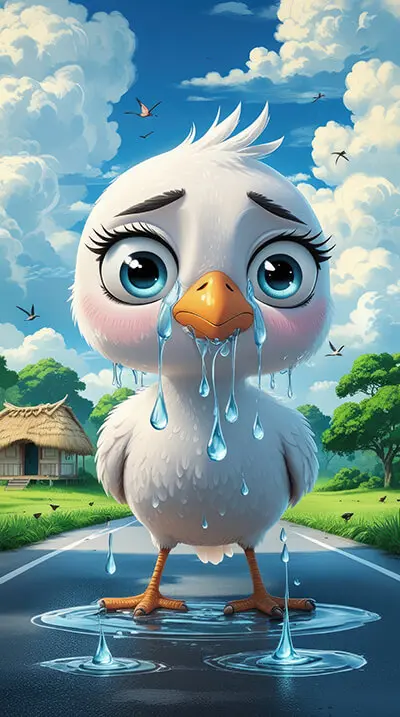 دانلود عکس با کیفیت قطرات اشک پرنده کوچولو