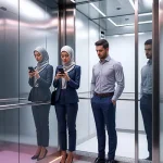 دانلود عکس با کیفیت لحظاتی کوتاه در آسانسور