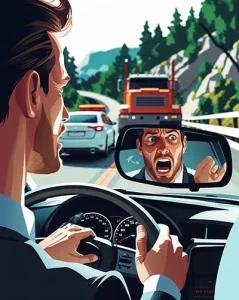 دانلود عکس با کیفیت لحظه خطرناک رانندگی در جاده