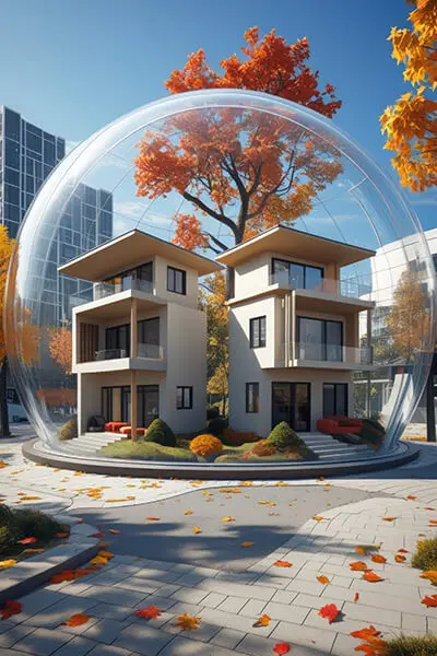 دانلود عکس با کیفیت خانه مدرن با محافظ شیشه‌ای