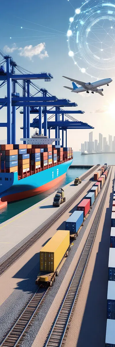دانلود عکس با کیفیت لجستیک هوشمند و حمل و نقل دیجیتال