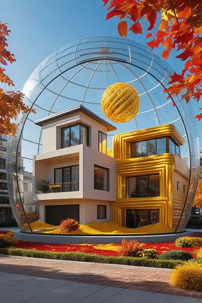 دانلود عکس با کیفیت خانه مدرن در حصار امنیت و تکنولوژی