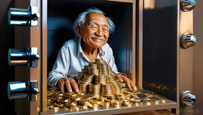 دانلود عکس با کیفیت نگهداری طلا و سکه در گاوصندوق