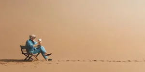 دانلود عکس با کیفیت سکوت صحرا و لذت مطالعه