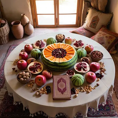 دانلود عکس با کیفیت سفره زیبای شب یلدا