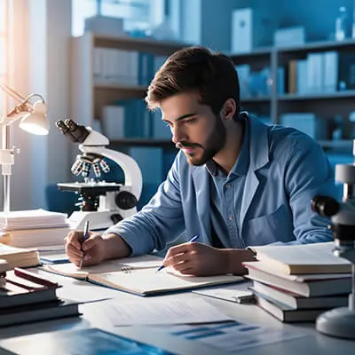 دانلود عکس با کیفیت محقق جوان در آزمایشگاه