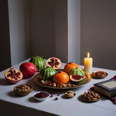 دانلود عکس با کیفیت سفره‌ سنتی شب یلدا