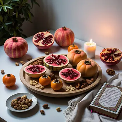 دانلود عکس با کیفیت سفره‌ سنتی شب یلدا