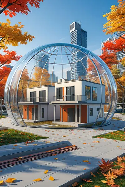 دانلود عکس با کیفیت ویلا مدرن در کپسول محافظ