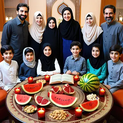 دانلود عکس با کیفیت دورهمی خانوادگی شب یلدا