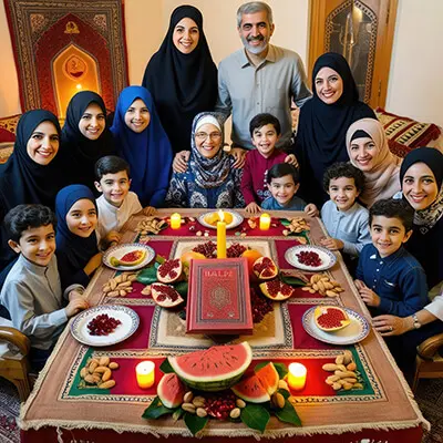 دانلود عکس با کیفیت شب یلدای خانوادگی