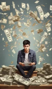 دانلود عکس با کیفیت بارش ثروت و فرصت‌های مالی در عصر دیجیتال
