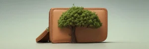 دانلود عکس با کیفیت درخت در دل کیف چرمی