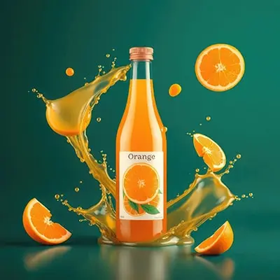 دانلود عکس با کیفیت پوستر آب پرتقال طبیعی