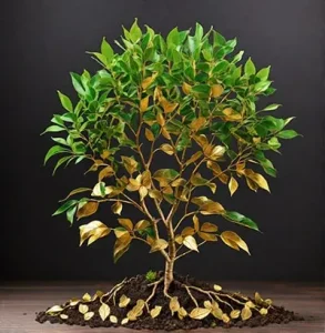 دانلود عکس با کیفیت نهال با ریشه‌ها و برگ‌ها