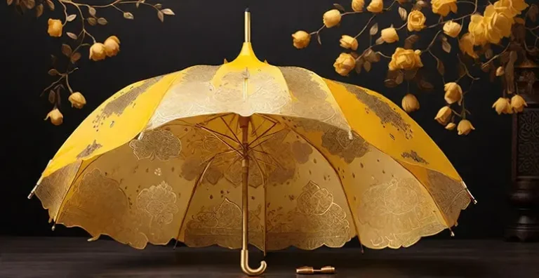 دانلود عکس با کیفیت چتر طلایی با نقوش اسلیمی