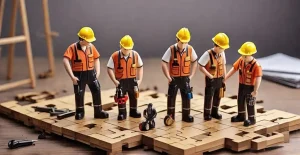 دانلود عکس با کیفیت ماکت سازی با کارگران مینیاتوری