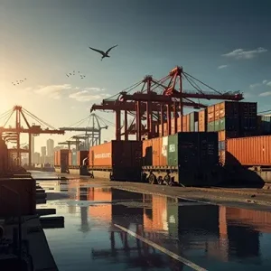 دانلود عکس با کیفیت بندر تجاری و کانتینرها