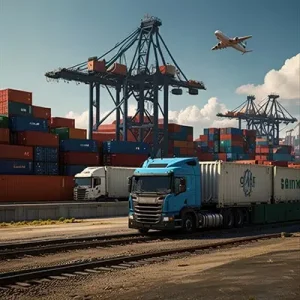 دانلود عکس با کیفیت بندر کانتینری و ترانزیت بین‌المللی