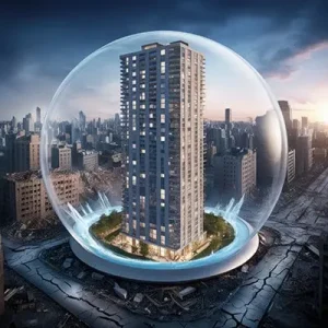 دانلود عکس با کیفیت برج با سپر محافظ