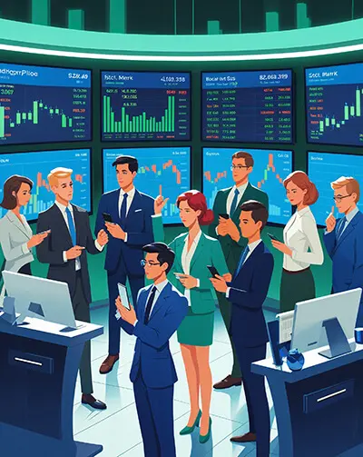 دانلود عکس با کیفیت تحلیل و تصمیم‌گیری در بازار سهام