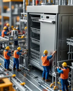 دانلود عکس با کیفیت خط تولید ظرفشویی