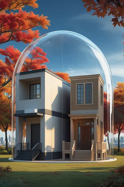 دانلود عکس با کیفیت معماری مدرن در محفظه‌ای شفاف