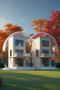 دانلود عکس با کیفیت ویلا در حصار شفاف امنیت