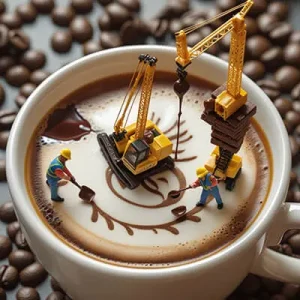 دانلود عکس با کیفیت طراحی روی قهوه