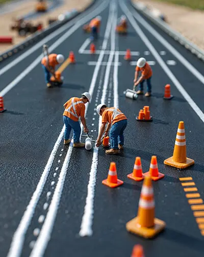 دانلود عکس با کیفیت خط‌کشی جاده