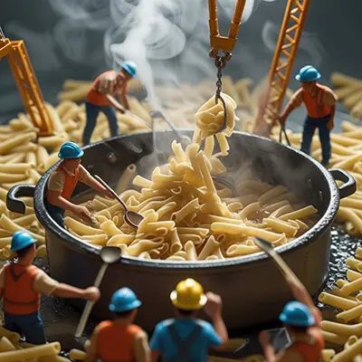 دانلود عکس با کیفیت آشپزی کارگران مینیاتوری