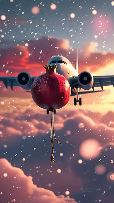 دانلود عکس با کیفیت آژانس هواپیمایی در شب یلدا