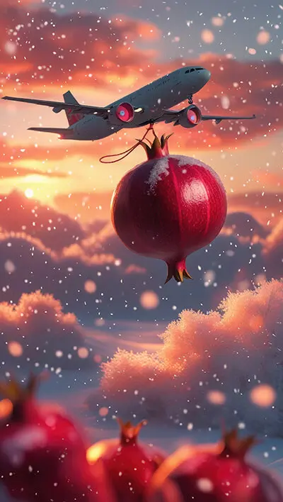 دانلود عکس با کیفیت آژانس هواپیمایی در شب یلدا