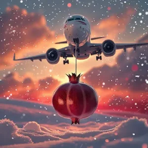 دانلود عکس با کیفیت آژانس هواپیمایی در شب یلدا