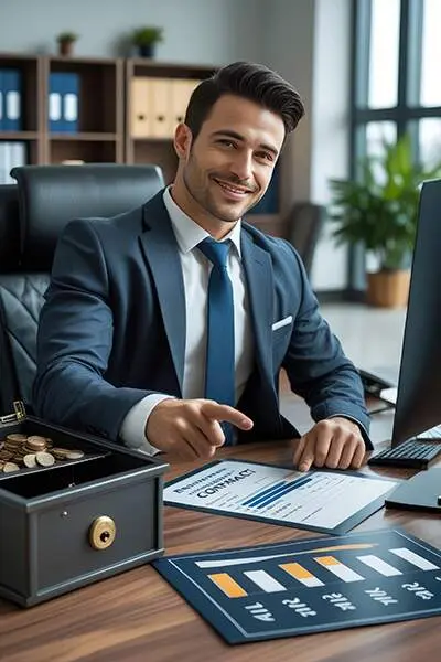 دانلود عکس با کیفیت فضای کاری مشاور بیمه