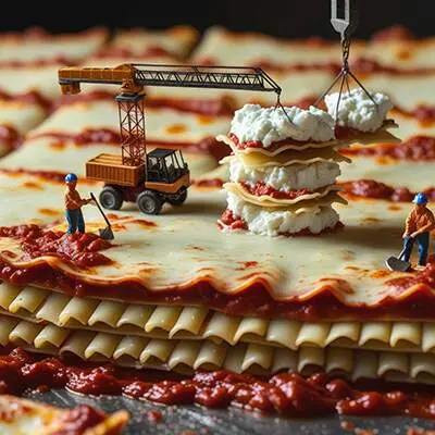 دانلود عکس با کیفیت لازانیا با مهندسان مینیاتوری