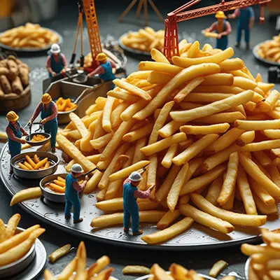 دانلود عکس با کیفیت کارگران مینیاتوری در خط تولید