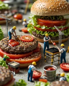 دانلود عکس با کیفیت دنیای مینیاتوری فست‌فود