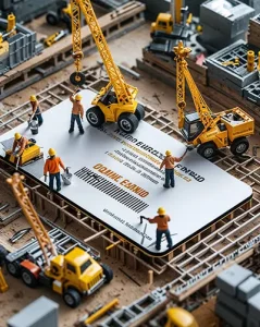 دانلود عکس با کیفیت ساخت کارت ویزیت با کارگران مینیاتوری
