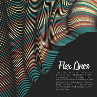 دانلود وکتور لایه‌ باز انتزاعی خطوط رنگی