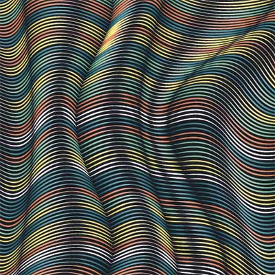 دانلود طرح لایه‌ باز انتزاعی خطوط موجی چند رنگ