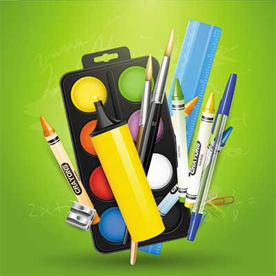 دانلود وکتور لایه باز لوازم تحریر (نوشت‌افزار)