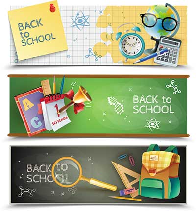 دانلود رایگان وکتور لایه باز هدر لوازم تحریر (نوشت‌افزار)