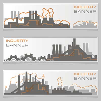 دانلود وکتور لایه‌ باز بنر صنعتی پالایشگاه و کارخانه